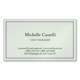 Minimalist Professional Unique Classical Pastel Business Card Magnet