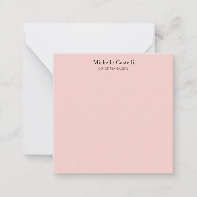 Minimalist Professional Unique Classical Pastel Note Card (Front)