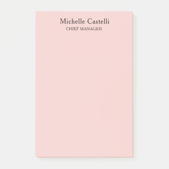 Minimalist Professional Unique Classical Pastel Post-it Notes (Front)