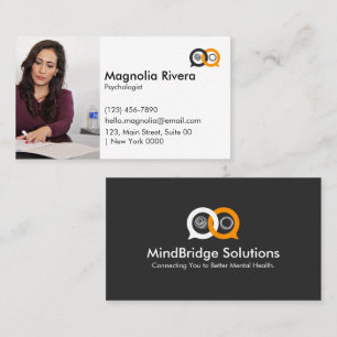 Minimalist Professional White Black Yellow Modern Business Card