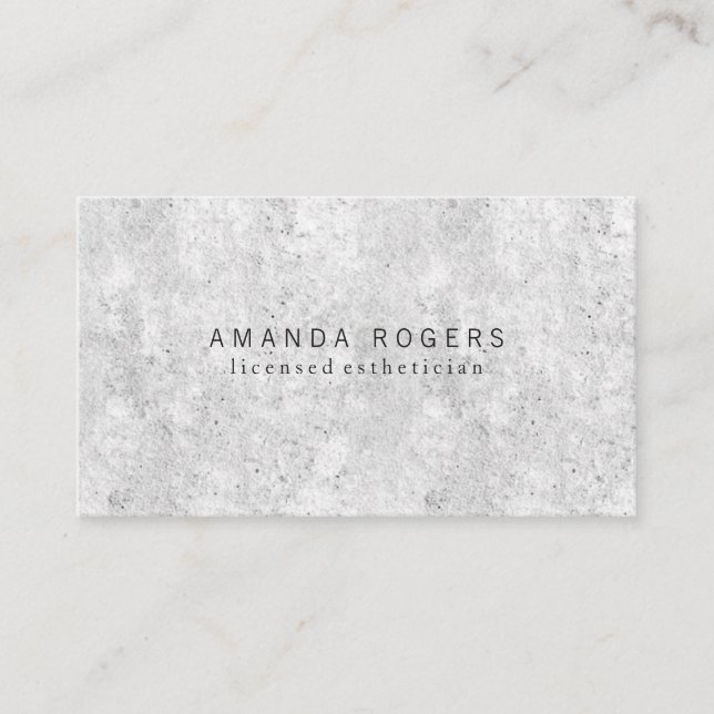 Minimalist Professional | White Texture Business Card (Front)