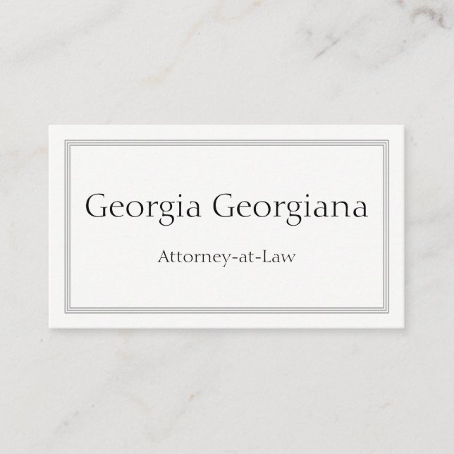 Minimalist & Professional, With Triple-Line Border Business Card (Front)