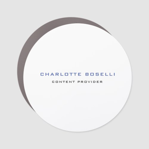 Minimalist Professional Your Name Title Profession Car Magnet