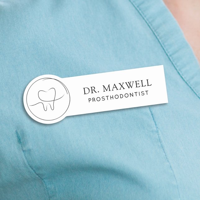 Minimalist Prosthodontist Name Tag (Creator Uploaded)
