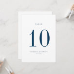 Minimalist Prussian Blue Wedding Table Number Card<br><div class="desc">Modern Minimalist Prussian Blue,  wedding table number card. Please note that table number cards must be numbered and added to your cart individually.</div>