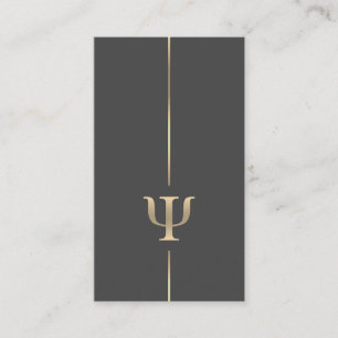 Minimalist Psychologist Psi Symbol Business Card