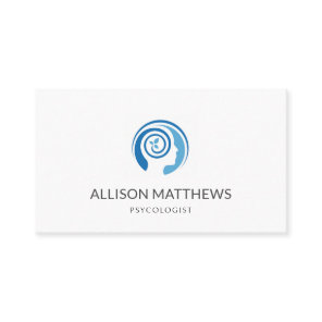 Minimalist Psychology Logo Simple Business Card