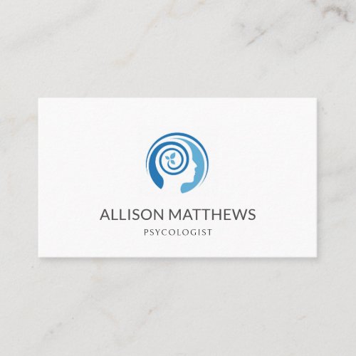 Minimalist Psychology Logo Simple Business Card