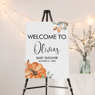 Minimalist Pumpkin Baby Shower Welcome Foam Board