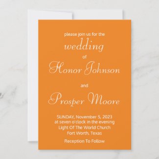 Minimalist Pumpkin Pie Thanksgiving Wedding