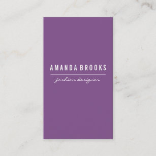Minimalist Purple Business Card