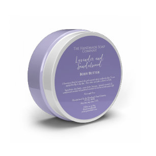 Minimalist Purple Cosmetics Jar Label 