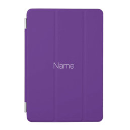 Minimalist purple custom name monogram initials  iPad mini cover