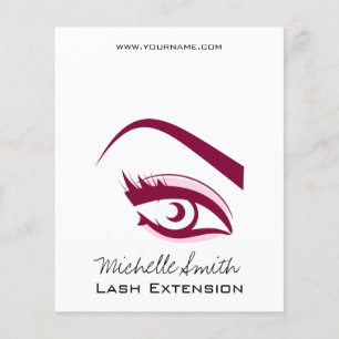 Minimalist Purple Eyelash Extension Makeup Artist Flyer