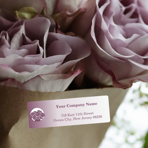 Minimalist Purple Florist Shop Product Labels
