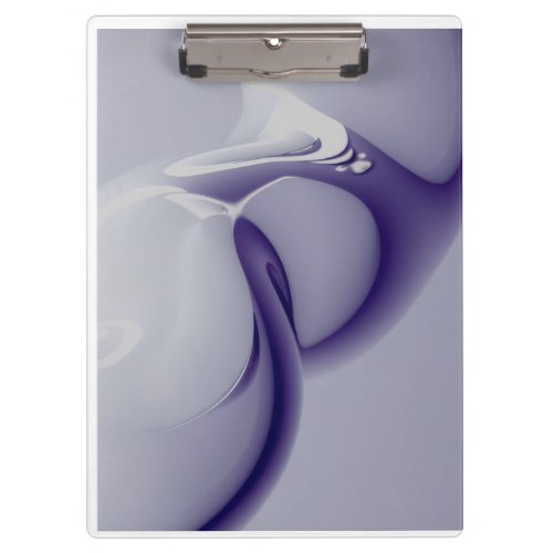 Minimalist Purple Fluid Art Spiral Planner Clipboard