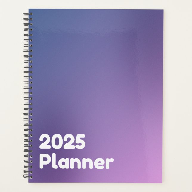 Minimalist Purple Gradient 2025 Planner (Front)