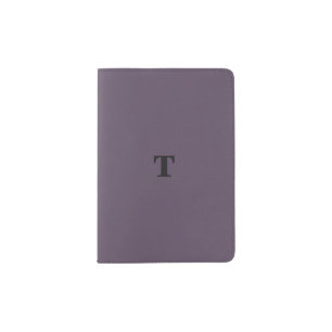 Minimalist Purple Monogram Passport Holder