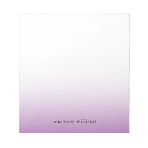 Minimalist Purple Ombre Personalized Notepad