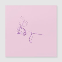 Minimalist Purple Rose Paper Napkins