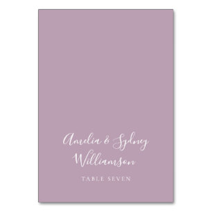 Minimalist Purple Script Custom Name Place Card