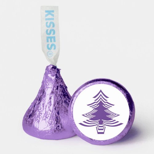 Minimalist Purple  White Iconic Christmas Tree Hersheys Kisses