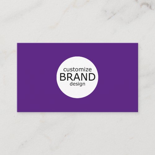 Minimalist Purple White Professional Corporate  Bu Business Card