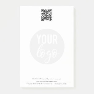 Minimalist QR Code Business Logo Post-it Notes