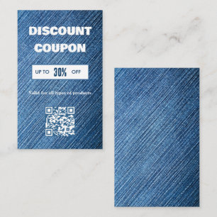 Minimalist QR Code Discount Card