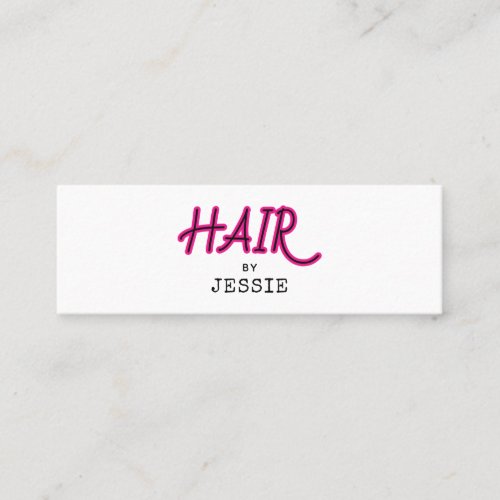 Minimalist QR Code Hair Stylist Mini Business Card