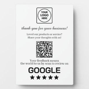 Minimalist QR Code Modern Clean Custom Design Plaque
