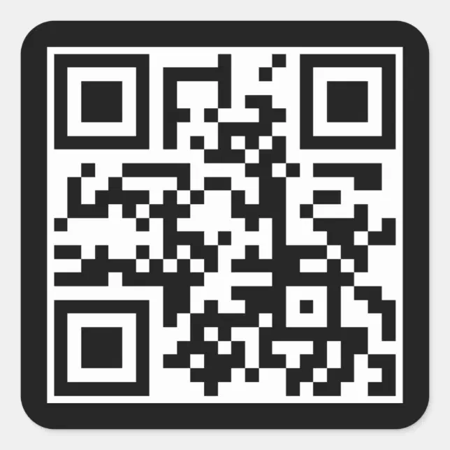Small Square Qr Code Minimalist QR Code Professional Business Company Square Sticker | Zazzle