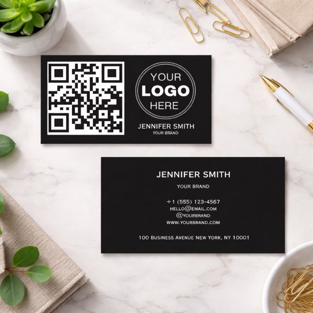 Minimalist QR Code Professional Design Business Card (Minimalist QR Code Professional Design Business Card
)