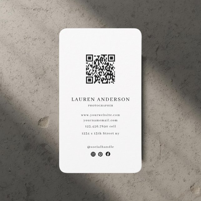 Minimalist QR Code Professional Networking |  Business Card (Creator Uploaded)