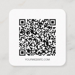 Minimalist QR code professional social media Squar Square Business Card