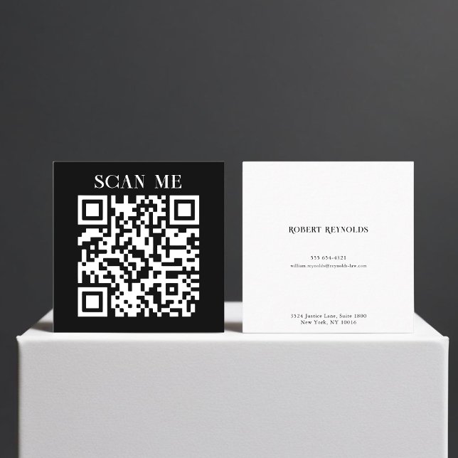 Minimalist QR-code Scan Me Business Card (Creator Uploaded)