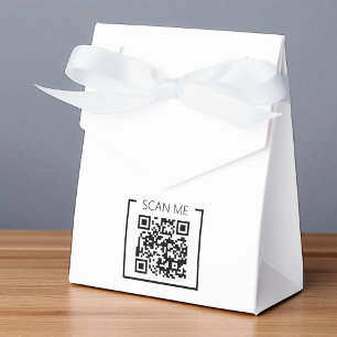 Minimalist QR Code Scan Me Business Favor Boxes