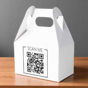 Minimalist QR Code Scan Me Business Favor Boxes