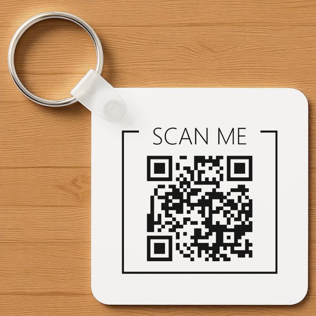 Minimalist QR Code Scan Me Business Keychain (Creator Uploaded)