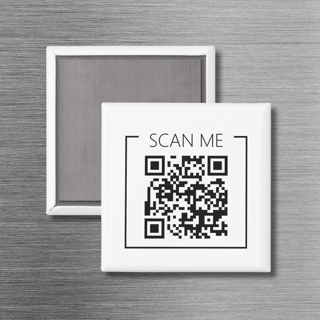 Minimalist QR Code Scan Me Business Magnet (Creator Uploaded)