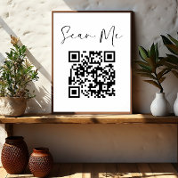 Minimalist QR Code Scan Me Business