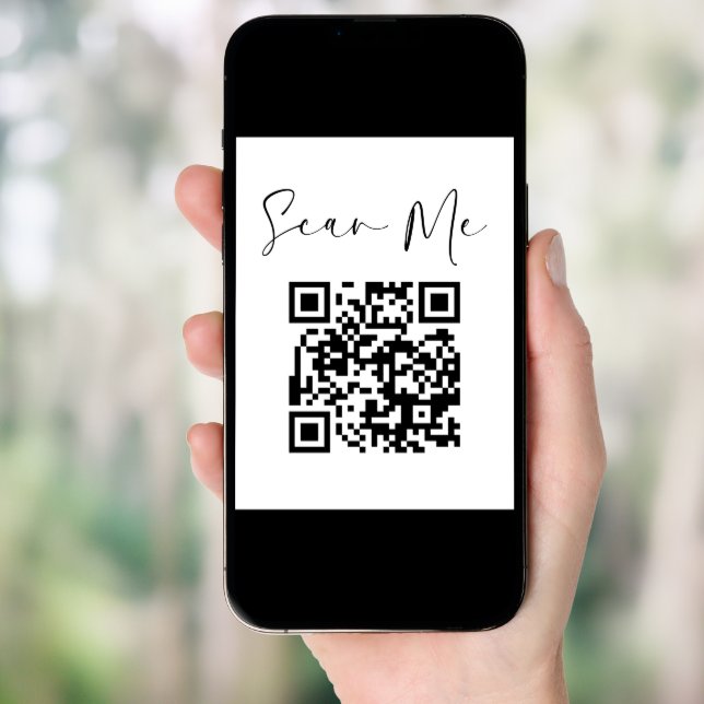 Minimalist QR Code Scan Me Business Poster (Front Digital)