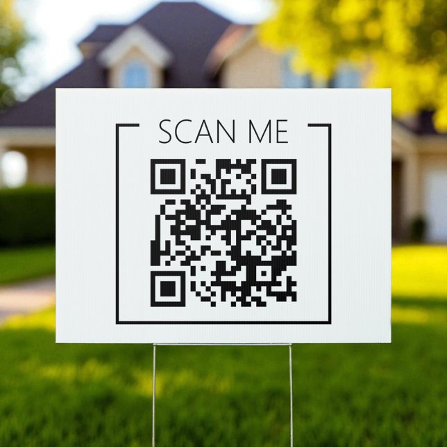Minimalist QR Code Scan Me Business Sign (Creator Uploaded)