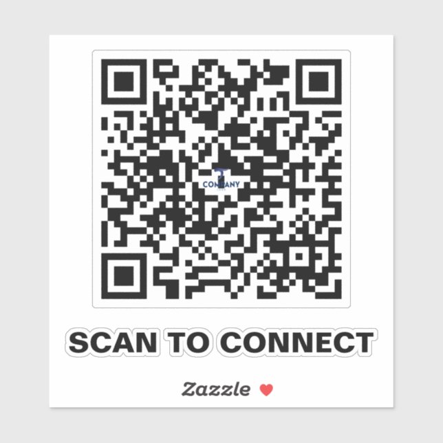 Minimalist QR Code Sticker – Streamline Connection (Sheet)