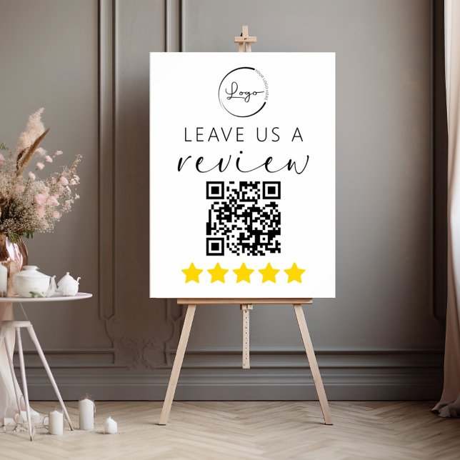 Minimalist QR Leave Us a Review Logo Foam Board (Creator Uploaded)