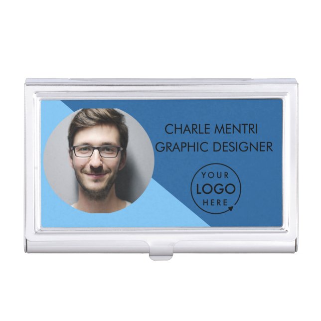 Minimalist QR Modern ID Card Business Card Case (Front)