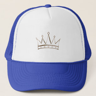 Minimalist Queen Crown Line Art Cap – Royal Chic