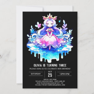Minimalist Queen Princess Birthday Invitation