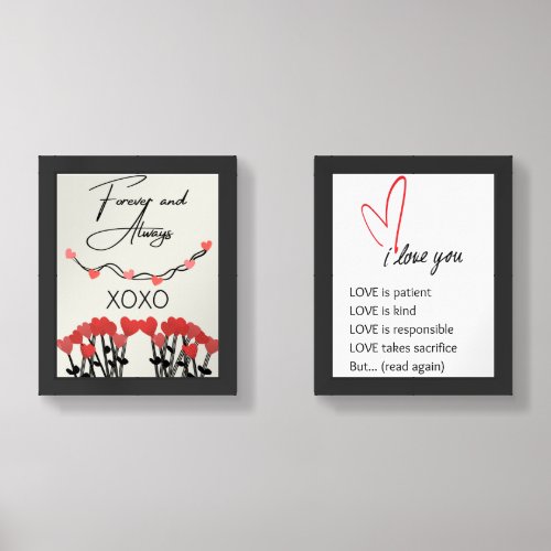 Minimalist Quote Valentines Day Print 8 x 10 Wall Art Sets