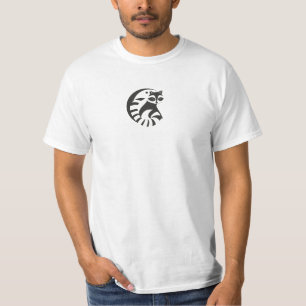 Minimalist Raccoon T-Shirt – Black and White Anima
